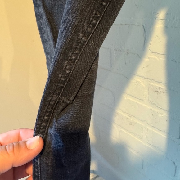 All Saints jeans black faded distressed skinny zipper ankles - Picture 6 of 10